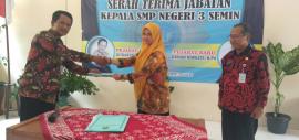 SERAH TERIMA JABATAN KEPALA SEKOLAH SMP 3 SEMIN